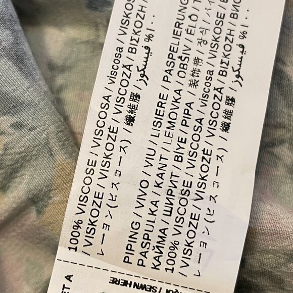 Mango MNG Off One Shoulder Dress Sz SMALL Floral Ruffle Tie Belt NEW - Picture 12 of 14